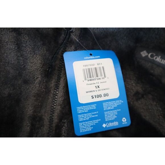 Columbia 1997932-011 Women's Plus Sz 1X Dark Gray Fire Side Full Zip Jacket - Picture 4 of 10